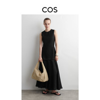 COS 韩喜 女士 草编纹理托特包米色2025夏季新品1272853001