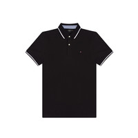 TOMMY HILFIGER男士短袖POLO 78J8752商务休闲商场 S 78J8752-001黑色