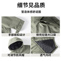 探路者软壳衣户外防风防小雨保暖徒步登山外套TAEEAL81519 军绿 3XL