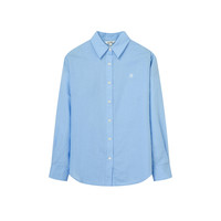 【法国亚麻】Eland衣恋长袖衬衫女轻盈纯色通勤上衣夏季