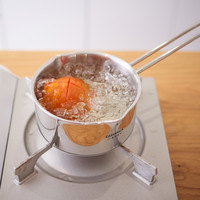 三光云彩 Glasslock小奶锅不锈钢304加厚宝宝辅食锅家用婴儿小煮锅煎煮汤锅 14CM-奶锅