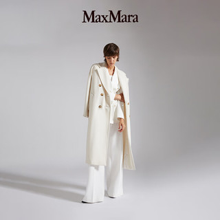 MaxMara【经典礼遇】 女装101801Madame羊毛羊绒经典大衣1018012906 白色 44 尺码偏大