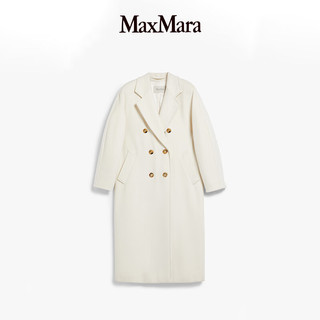 MaxMara【经典礼遇】 女装101801Madame羊毛羊绒经典大衣1018012906 白色 44 尺码偏大