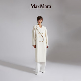 MaxMara【经典礼遇】 女装101801Madame羊毛羊绒经典大衣1018012906 白色 44 尺码偏大