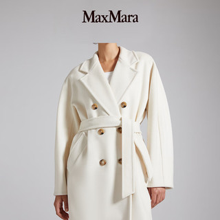 MaxMara【经典礼遇】 女装101801Madame羊毛羊绒经典大衣1018012906 白色 44 尺码偏大
