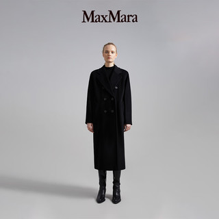 MaxMara【经典礼遇】 女装101801Madame羊毛羊绒经典大衣1018012906 黑色 44 尺码偏大