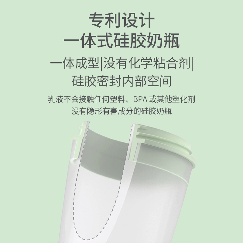 BORRN新生儿奶瓶英国原装进口食品级硅胶耐摔防胀气0-3-6个月奶瓶