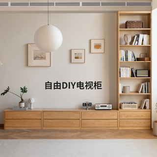 源氏木语实木书架满墙储物柜落地置物架家用靠墙柜子整墙书柜 (1.18米浅款带底座)六层双列书柜