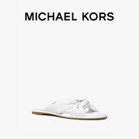 MICHAEL KORS Elena 女士羊皮革蝴蝶结饰平底拖鞋 黑色 001 6
