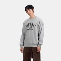Gap男女装2024秋季款刺绣大logo拼接设计感卫衣套头上衣637686