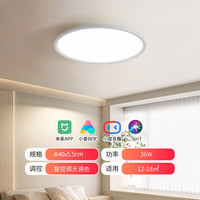 三雄极光 全光谱led吸顶灯卧室护眼灯米家智控简约阳台灯36W皓羽