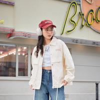 QIAODAN春季女式风衣网布风衣翻领轻夹克衫外套