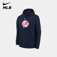 耐克 NIKE纽约洋基 美式街头休闲大logo联名连帽卫衣青少年男女薄绒