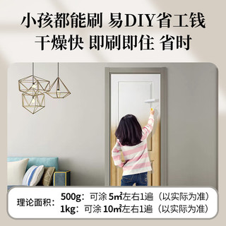 切瑞西水性漆水性木器漆木门改色漆旧家具翻新修补白色木漆自刷环保油漆 青灰蓝【净味速干 光滑均匀】 500g