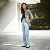 Clarks其乐潮思系列女鞋舒适透气复古方头厚底时尚乐福鞋单鞋 白色 261747074 36