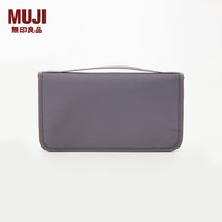 无印良品（MUJI） 聚酯纤维 护照夹 带透明内袋驾驶证行驶证件护照本卡包 ZF0S114 灰色 约宽23.5×长13×厚度2.5cm