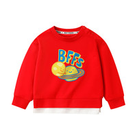 小猪佩奇童装男童卫衣儿童长袖童装女童上衣宝宝圆领衣服中小童 亲密无间大红（春秋款） 110CM