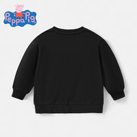 小猪佩奇童装男童卫衣儿童长袖童装女童上衣宝宝圆领衣服中小童 户外冒险黑色（春秋款） 130CM
