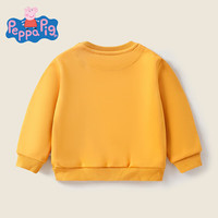 小猪佩奇童装男童卫衣儿童长袖童装女童上衣宝宝圆领衣服中小童 演唱会中黄(加绒款) 130CM
