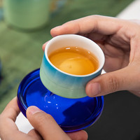 故宫文化 千里江山茶具套装 高档中式茶具整套茶壶茶杯故宫文创 茶具整套 11件