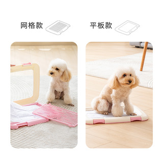 爱丽思狗狗厕所宠物便盆器尿盆小型犬泰迪平板爱丽丝中大型狗厕所 【中号茶套餐】网格全开式+88枚洁垫