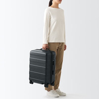 無印良品 MUJI(無印良品 )可自由调节拉杆高度硬壳拉杆箱(36L) 行李箱旅行箱可登机约21英寸 黑色5S 21英寸 36L