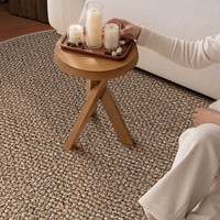 七七家圆形转椅地垫地毯卧室办公电脑椅垫子脚垫吊篮书房滚轮防滑垫子