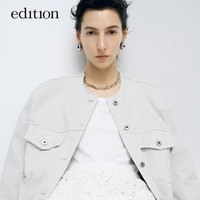 edition半身裙女春小众设计感手钩镂空花朵白色微透半裙 本白色 M/165