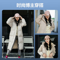 波司登冬季羽绒服男女同款装长款连帽新国标90绒外套 黑色8056 XS 155/80A 体重约110以内