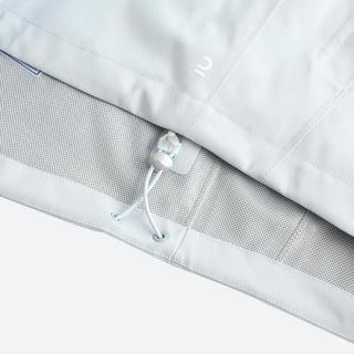 迪卡侬（DECATHLON）硬壳冲锋衣上衣男女户外防风登山徒步防水夹克风衣运动外套MH150 女款-云纱蓝 XL