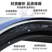 硅藻泥吸水垫浴室地垫卫生间门口防滑速干家用厕所脚垫门垫软地毯 立体几何-3