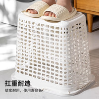 爱丽思(IRIS)爱丽思脏衣篓放脏衣服收纳筐卫生间家用脏衣篮污衣篮整理分区洗澡 白色【中号+内衣篮】