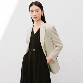 【简约风】春夏款商务通勤优雅两粒扣纯色西装外套女上衣