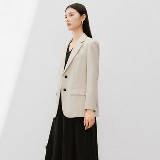 【简约风】春夏款商务通勤优雅两粒扣纯色西装外套女上衣