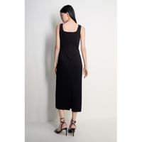 夏装 四面弹小黑裙吊带连衣裙收腰气质显瘦