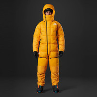 北面（The North Face）男士羽绒服  保暖耐寒贴合灵活连体户外喜马拉雅登山羽绒服套装 橙色Summit Gold XL