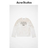 Acne Studios 男女同款做旧1996印花宽松落肩长袖T恤上衣CL0197 灰白色 XS