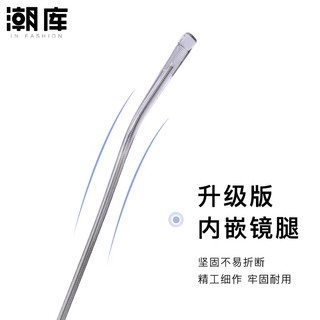  潮库 防蓝光 近视眼镜 1.67防蓝光镜片  配1.67防蓝光0-1000度 渐变灰