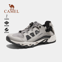 骆驼（CAMEL）2024夏季户外溯溪鞋涉水鞋男女透气网面鞋徒步鞋F14B693036 浅灰，男 44
