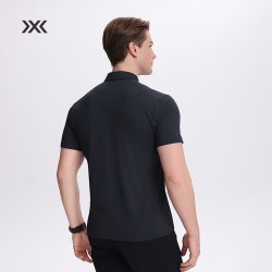 X-BIONIC XBIONIC布里兹棉感速干POLO衫男短袖Polo抗菌防晒夏季商务休闲 25787 矿物黑 2XL