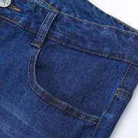 罗蒙（ROMON）牛仔裤男春秋中青年商务弹力休闲百搭直筒长裤9909H蓝色40 40（3尺）