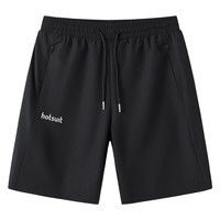 HOTSUIT后秀运动短裤男夏外穿透气快干清凉跑步裤外穿训练跑步篮球裤 黑色 L