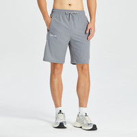 HOTSUIT后秀运动短裤男夏外穿透气快干清凉跑步裤外穿训练跑步篮球裤 灰色 L