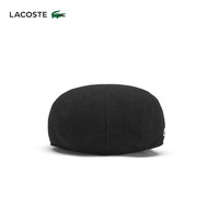 法国拉科斯特 LACOSTE男女同款黑色休闲百搭户外贝雷帽帽子|RK0372 031/黑色 L