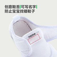 幼儿园室内鞋夏季儿童小白鞋女宝宝帆布鞋男童运动鞋白色表演鞋 蓝色 内长19.5cm