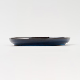 無印良品 MUJI（無印良品 ）窑变釉 浅盘 餐具 餐盘 家用 盘子 蓝色 大 直径205ｍｍ