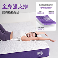 巢物硬核家用弹簧席梦思儿童卧室tpe透气纤维床垫子qrua 硬核Max【双重护脊】 150*200cm