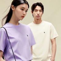 杰克琼斯男装短袖t恤男款打底衫夏季纯色凉感T恤刺绣装短袖衫 190/108A/XXL A01本白色