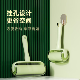 迪可家居粘毛器滚筒毡毛家用粘毛滚筒衣服猫毛清理器粘毛卷纸可替换纸 手柄10cm【3卷纸180撕】送防尘盖