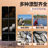小凤仙纳米浮漂套装高灵敏鱼漂套装加粗尾醒目标带漂盒套装鲢鳙鲫鲤鱼漂 12支【野钓入门多水域综合套装】 单盒装【不接受备注换号】